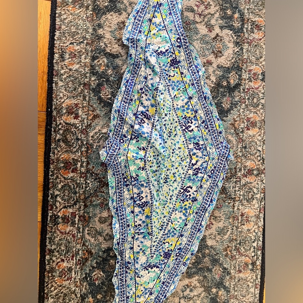 Echo Silk Floral Patterned Scarf Soft - image 4